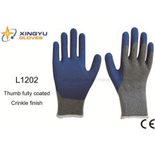 10г Т/Ц матовый корпус из латекса безопасности Извилиной работу перчатка с большого пальца полностью покрытие (L1202)